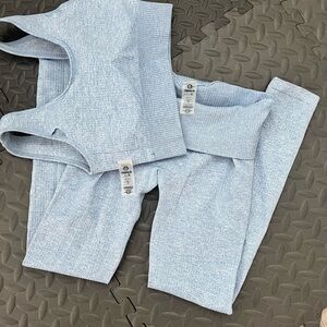 Woman’s Blue Ribbes Active wear set by Mono B